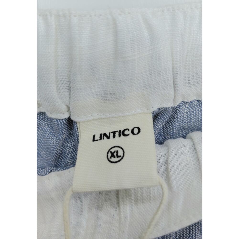 LINTICO NWT Light Blue 100% Europ Linen Wide Leg Drawstring Pants Size XL Luxury - Picture 9 of 15